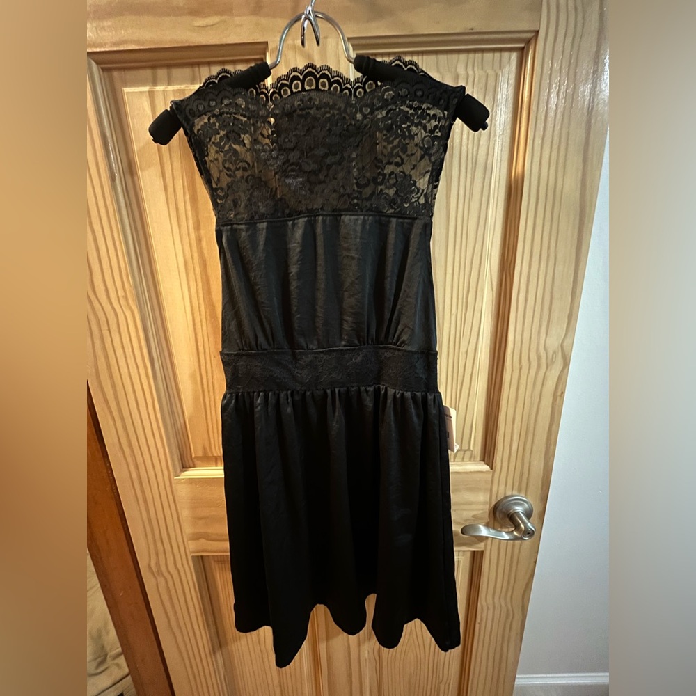 Free People Elegant Black Lace Dress